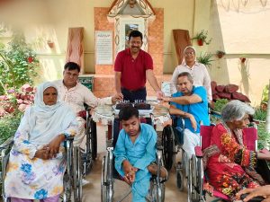 2. Sajid Sandhu celebrating his Birthday with patients of St. Joseph's Hospice, Rwp, on July 15, 2022